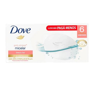 Pack X6 Jabón DOVE Micelar Anti Stress de 90g c/u - Tienda Universo
